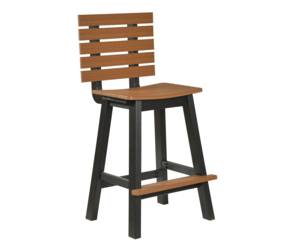 Pub Saddle Seat With Back And Footrest